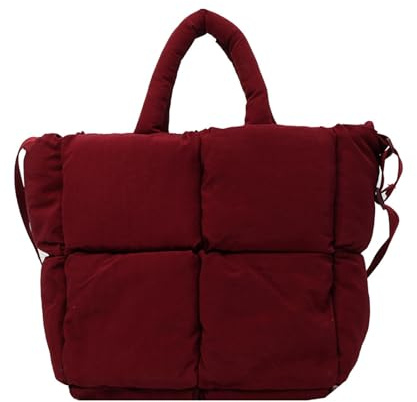 HAWILL Gesteppte Tasche Große Puffer Bag Damen Umhängetasche Stepptasche Bag Leicht Hobo Down Hobo Bag Handtasche Damen Shopper Tragetasche Gross Frauen