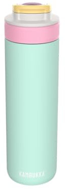 Kambukka Botella de agua de acero inoxidable con pajita – Modelo LAGOON Ice Pop – 600 ml – Botella de agua aislada a prueba de fugas con pajita – Acero inoxidable