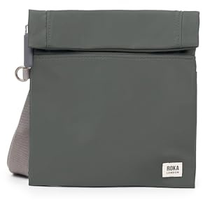 ROKA London Stratford Crossbody Bag – Lightweight Water-Resistant Recycled Nylon Shoulder Bag for Women & Men – Adjustable Strap, Secure Zip Pockets, Everyday Travel & Phone Bag | Recycled Nylon