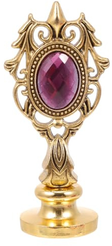 Alipis Wachssiegel Stempel Retro Stil Abnehmbar mit Resin Metall Griff DIY Umschlag Stempel für Einladung Konfirmation Brief Dekoration