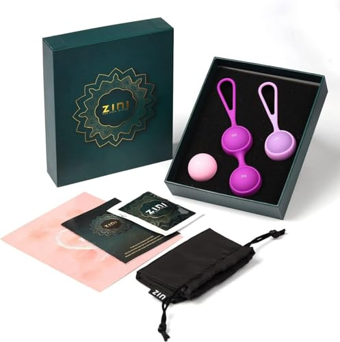 Love Balls Pelvic Floor Trainer - Set of 4 Kegel Exercise Balls for Women for Bladder Control & Postpartum Recovery - Body-Safe Silicone Ben Wa Balls for Beginners & Advanced