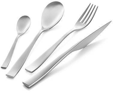Posate EME Set 24 Pezzi Tavola MOD. Etoile mm. 4 Made in Italy (Sabbiato)