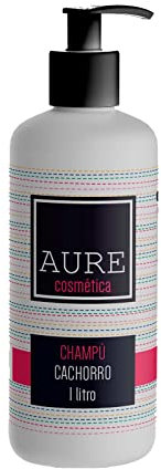 Aure Shampoo per Cani e Animali Domestici - Shampoo per Cuccioli - Fornisce Brillantezza e Morbidezza - Facile e Semplice da Applicare - Favorisce la Crescita e Vitalità del Pelo - 1 L