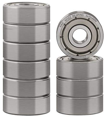 XiKe 10 Stück 623ZZ Mini Kugellager 3x10x4mm Chromstahl und Vorgeschmiert, 623-2Z Rillenkugellager mit Doppelter Metalldichtung.