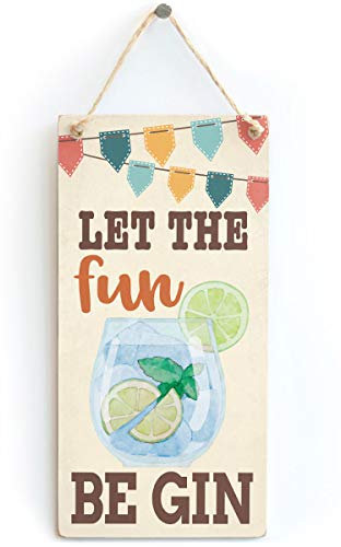 Let The Fun Be Gin - Party Gin and Tonic Gift Sign