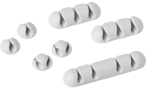 Durable Kabel Clips Set Cavoline Clip Mix (selbstklebend, für jeweils 1, 2,3 oder 4 Kabel), 7 Stück, grau, 504110