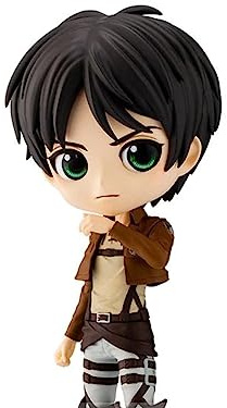 Banpresto Attack On Titan - Qposket - Eren Yeager A - Figurine 14 cm, Black, One Size