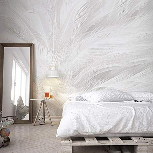 Yagu américain papier peint mural non tissé abstrait art plume papier peint TV fond mur personnalisé mur tissu mur tissu papier peint 3d foot gris noir poster pierre photo salon-430cm×300cm