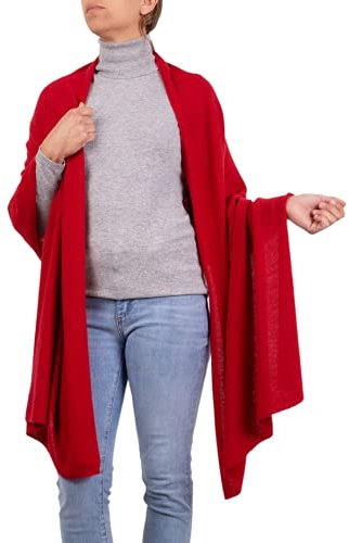 Marenza Damenstola aus gemischtem Kaschmir Made in Italy Einheitsgröße (Rosso)