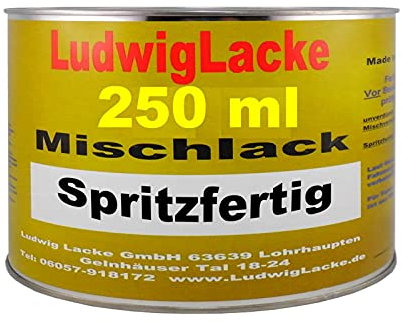 LudwigLacke 250ml Autolack spritzfertig für VW Candyweiss LB9A