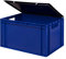 1a-TopStore Stabile Profi Aufbewahrungsbox Stapelbox Eurobox Stapelkiste mit Deckel, Kunststoffkiste lieferbar in 5 Farben und 21 Größen für Industrie, Gewerbe, Haushalt (blau, 60x40x33 cm)