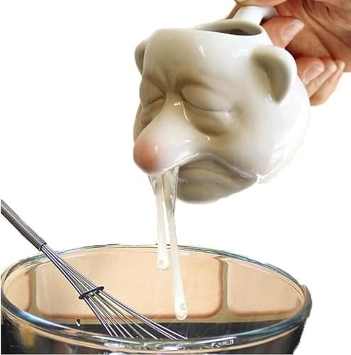 Jevina Cermic Nose Egg Separator Cartoon Egg Yolk Separators Handle Filter Baking Tool Egg Holder for Kitchen