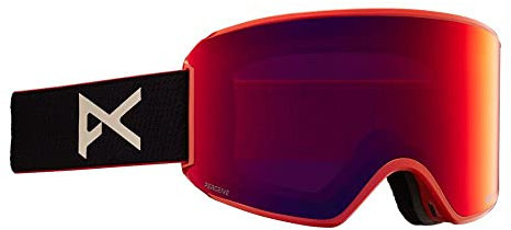Anon W Wm3 Mfi with Spare Lens Rot - Innovative stylische Damen Panorama Mfi Snowboard Brille, Größe One Size - Farbe O