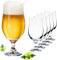 PLATINUX Lot de 6 verres à bière en cristal 500 ml (630 ml)