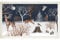 Winter Woodland Animal LAP TRAY: Extra Large Bean Bag Cushioned Laptop Lap Tray Desk, Padded Cushion Food Tray for Eating (Cream Frame LARGE)