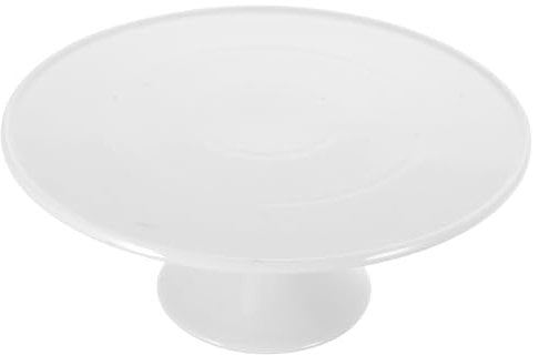 Angoily White Cake Stand 8.84 Inch Porcelain Cake Stand Pedestal Pastry Serving Tray Cupcake Dessert Display for Wedding Anniversary Birthday Party