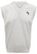 Hina Fashion Mens Sleeveless Knitted Bowling Jumper Adults Winter Wear V Neck Sweater Lawn Bowl Vest Top White Large