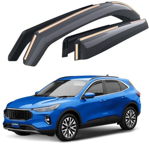 Goodyear Windabweiser für/kompatible mit Ford Kuga 2019-2025 (III) - Integrierte Regenabweiser - Autofenster Regenschutz - Ermöglichen Frischluft - Waschstraßenfest - Einfache Montage 4 Set