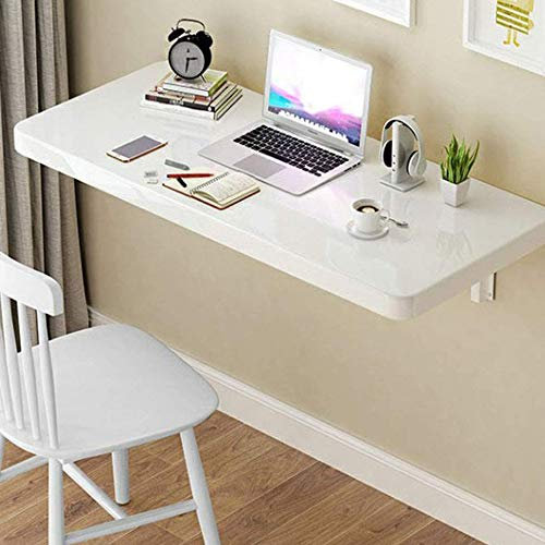 LUNEZY Klappbarer Wand-Klapptisch, Computertisch, Kindertisch, Küchen-Esstisch, Weiß, 40 cm * 30 cm