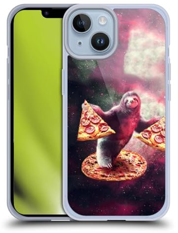 Head Case Designs Licenza Ufficiale Random Galaxy Galassia Bradipo Spazio Pizza Giro Custodia in Gel [Protezione di Grado Militare] Compatibile con Apple iPhone 14 E Compatibile con MagSafe