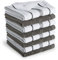KitchenAid Albany Geschirrtuch-Set, 8 Stück, Anthrazit/Weiß, 30,5 x 30,5 cm