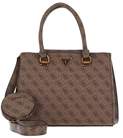 GUESS Alexie Girlfriend Satchel Latte Logo