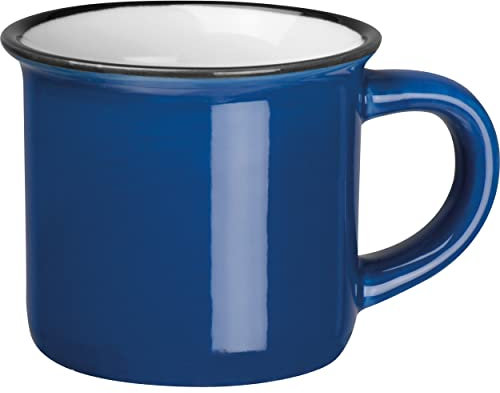 noTrash2003 4er Set Espressotassen im Retro Look Vintage Style aus Keramik mit 60 mL Nostalgielook (Blau (4))