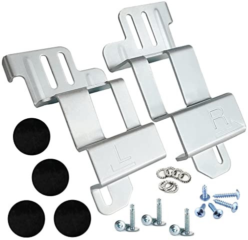 MEANHDAG SK-DH Kit d'empilage pour lave-linge et sèche-linge Samsung 61 cm de large à chargement frontal, solution d'économie d'espace pour ensembles de machines à linge empilables, toutes les pièces