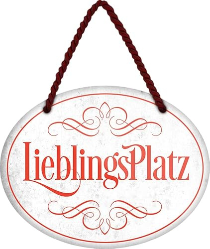 schilderkreis24 – Blechschild Lustiger Spruch “LieblingsPlatz“ Deko Geschenkidee Mann Frau 18x14cm
