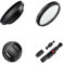 Ensemble d'accessoires pour appareil photo Pare-soleil en métal grand angle de 55mm Filtre UV Bouchon d'objectif pour appareil photo Canon EOS R50 avec objectif Canon RF-S 55-210 mm f/5-7.1 IS STM