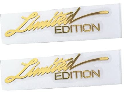 Limited Edition Aufkleber,Asudaro 2St Autoaufkleber Personalisierte Auto Selbstklebende Heckscheibe Sticker Kreative PVC Styling Aufkleber Für SUVs LKW Boote Geländewagen,75mmx18mm Gold