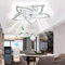 XEMQENER Ceiling Fan with Lights and Remote, Modern LED Ceiling Fans with Lamps and Bluetooth APP, 50W Dimmable Fan Lighting with 6 Speeds Reversible DC Motor 2 Timer, Acrylic 5 Fan Light, White 69cm