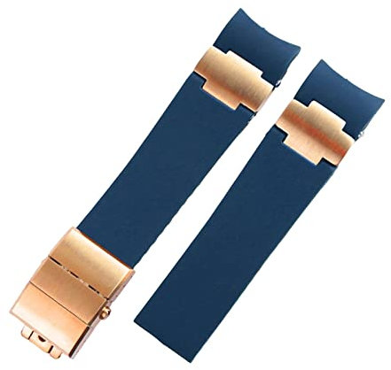 BONOOL Für Ulysse Nardin Silikonkautschuk-Uhrenarmband 263 Diver, gebogenes Ende, 22 mm, wasserdichte Gürtel-Uhrenarmbänder