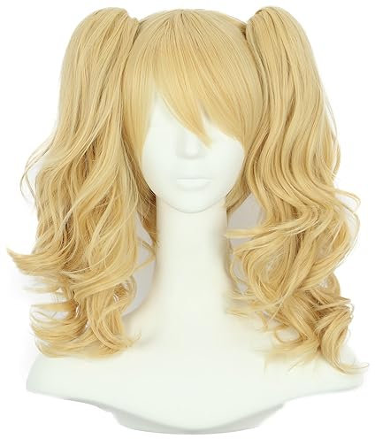 Karlery Frauen Lange Pferdeschwanz Blonde Perücke Lolita Clip In Dicke Kralle Kordelzug Halloween Kostüm Pigtail Perücke Anime Cosplay Perücke