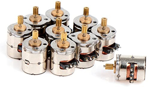 Nagoyuki 10 StüCke/Packungen Mini 2 Phasen 4 Draht Schrittmotor Miniatur Schrittmotor mit Getriebe Kleiner Kleiner Mini Motor Spielzeugmotor DIY