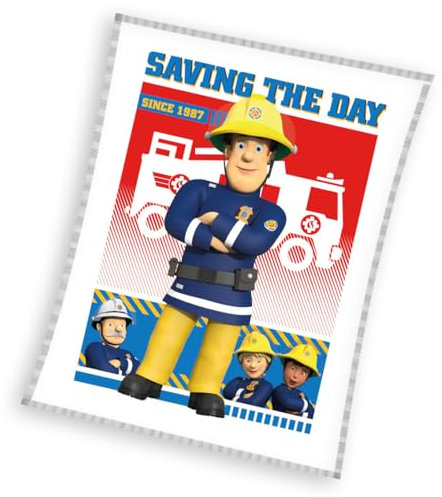 Fireman Sam Coral Fleece Kuscheldecke 130 x 170 cm