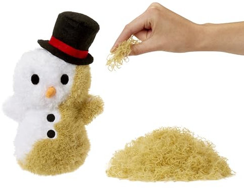 Fluffie Stuffiez Holiday Lebkuchenmann - Kleines Plüsch-Sammlerstück - Überraschung beim Auspacken - Kuschelweicher ASMR Flaum - Fidget, Basteln, Fell Abziehen - für Kinder ab 4 Jahren und Sammler