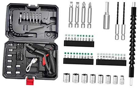 BESTonZON 1 Satz elektronischer Schraubenzieher Schraubendreher Werkzeug Akku-Bohrschrauber-Kit Mini-Bohrer-Kit Lithium Batterie Treiber Schraubenset Suite elektrische Bohrmaschine Plastik