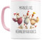 Hühner Tasse personalisiertes Geschenk für Hühnerfreunde & Hühnerliebhaber Huhn Keramiktasse mit Spruch Geschenkidee Landwirt lustige Kaffeetasse 330ml (Hühnerparadies)