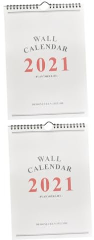 LALAFINA To Do Wandkalender Monat Wandkalender Zum Eintragen 2 Stück 2021 202 Handbemalt Agenda Kalenderplan Zeitplan Wandbehang Planer Zeitplan