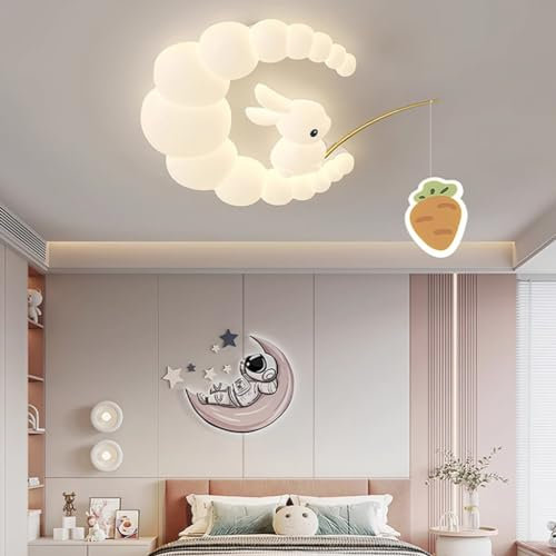 Harpochten LED Dimmbar Mit Fernbedienung Deckenleuchte Modern Junge Mädchen Kinderzimmer Deckenlampe Schlafzimmer Pendelleuchte Babyzimmer Schlafzimmer Innendekoration Hotel Deckenbeleuchtung