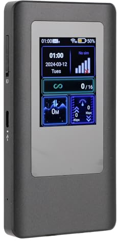 Mobiler 5G-Hotspot, 2,4 GHz und 5,8 GHz Dualband-Reise-Hotspot für Bis zu 16 Benutzer, Tragbarer WiFi6-Router für Reisen für Game-Live-Unterhaltung