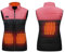 Focenat Beheizbare Jacke Damen, Beheizbare Weste, Heizweste Damen, Beheizte Weste, Leichte, USB Aufladung, 4 Heizzonen, 3 Temperaturen, Wärmeweste für Radfahren, Camping, Outdoor (Ohne Powerbank) (M)