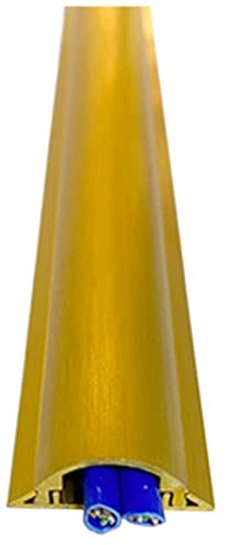 ASerZenith Cache-câble doré pour téléviseur Mural, Chemin de câbles en Aluminium Robuste, Cache-câble pour Chambre à Coucher, Salon, Bureau, Demi-Rond, Longueur 1 m (39 Pouces) - 4 câbles