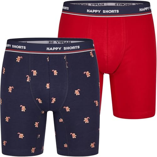 Happy Shorts 2 Jersey Trunk Lang Herren Boxershorts Pant Lebkuchenmann