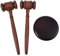 JOINPAYA 1 Set Holz Auktion Gavel Beurteilen Hammer Basis Set Hammer Praktische Gericht Werkzeug