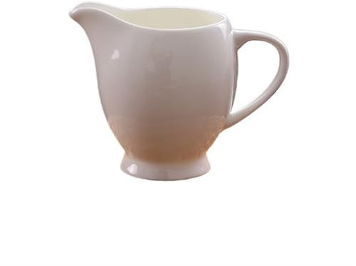 SDA287MZ Salsera Salsera de cerámica Blanca de 8,5 oz for aderezos for ensaladas, Crema, Caldo y Pimienta Negra Jarra de Leche(Blanco)