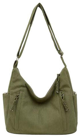 Jiliyote Cord Umhängetasche Damen - Crossbody Schultertasche für Reisen, Einkaufen, Arbeit und Uni