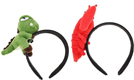 FOMIYES 2stücke Tierkopfband Haarschmuck Für Junge Mädchen Und Erwachsene Lustige Krebskopfband Haaraccessoires Für Partys Und Cosplay-dekoration