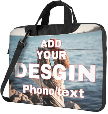 ＨＡＯＡＮＧＺＨＥ Laptoptasche mit Individuellem Logo Text, Personalisierte Leichte Computertasche, Laptoptasche,13-15.6 Zoll,wasserdichte,Stoßfeste Computertasche Für Geschäftliche Arbeit,Laptoptasc